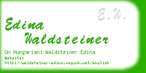 edina waldsteiner business card